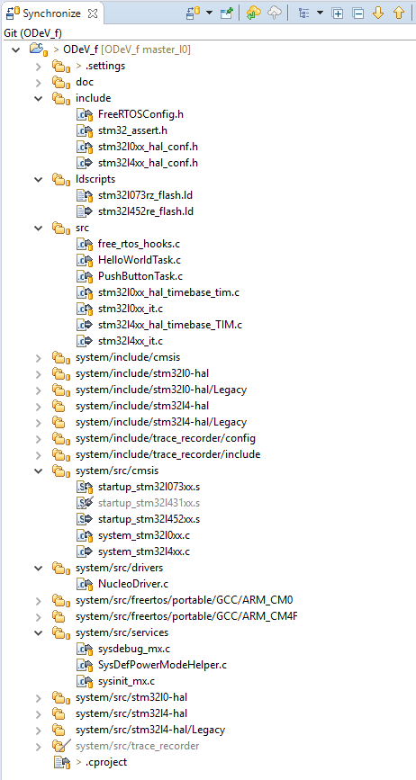 ODeV - diff between STM32L4 and STM32L0 port.